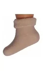 Ružové ponožky teplé -froté materiál 0-2roky