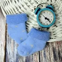 Šedé ponožky teplé -froté materiál SNEHULIAK 0-1,5R