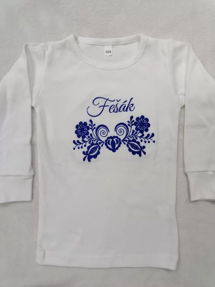 Tričko s menom , vyšívané, FOLKLÓR