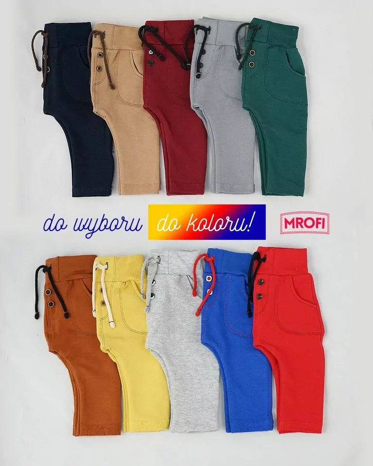 Pudlové nohavice MROFI OLAF-kojenecké jednofarebné- viac farieb