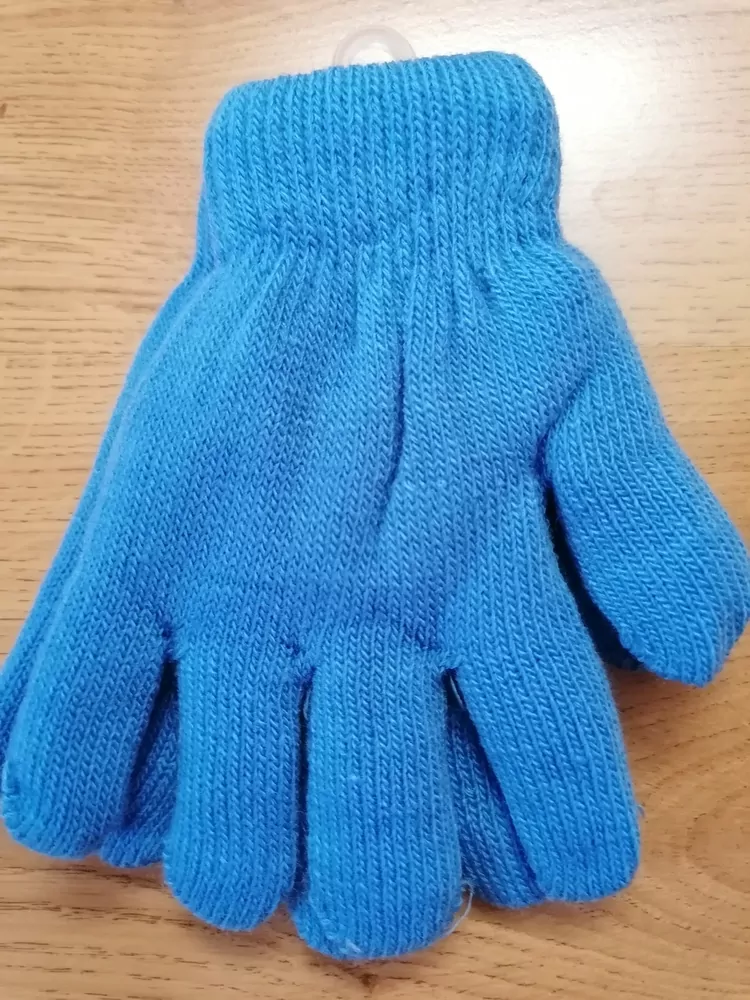 Rukavice pletené chlapčenské PRSTOVÉ 8 až 15 rokov POĽSKÉ hrubé