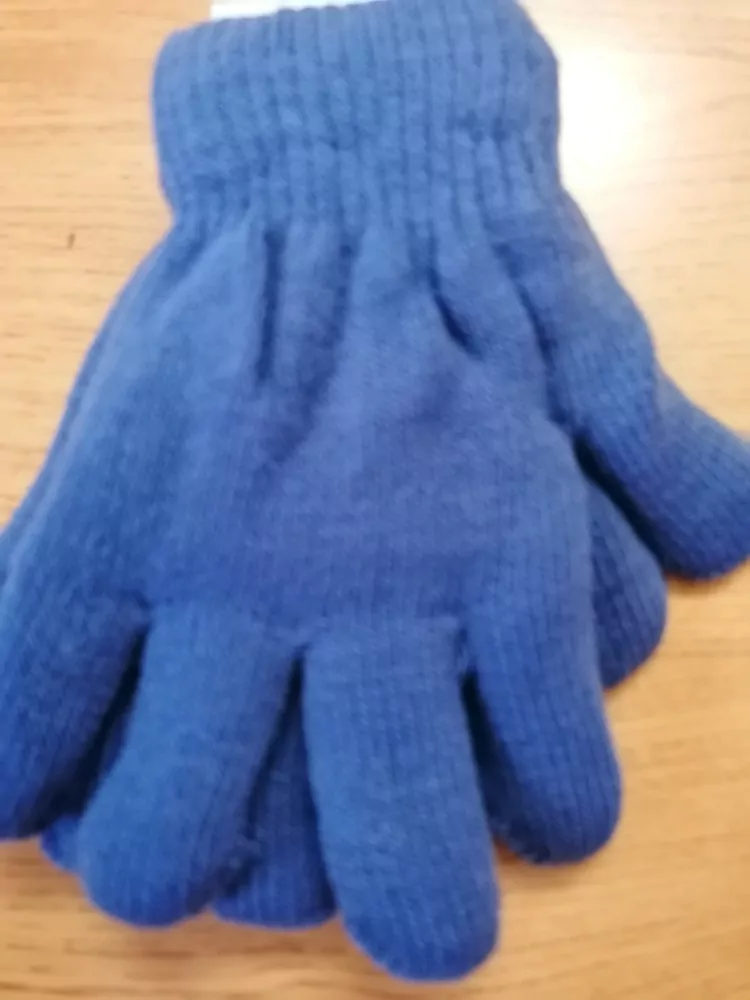 Rukavice pletené chlapčenské PRSTOVÉ 8 až 15 rokov POĽSKÉ hrubé