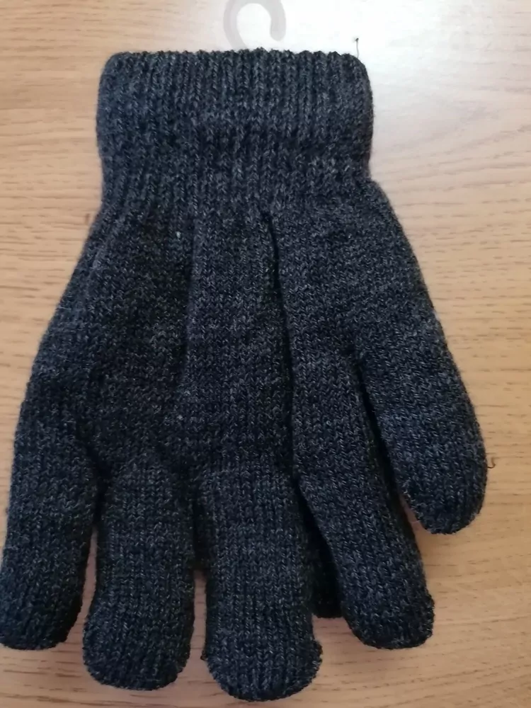 Rukavice pletené chlapčenské PRSTOVÉ 8 až 15 rokov POĽSKÉ hrubé
