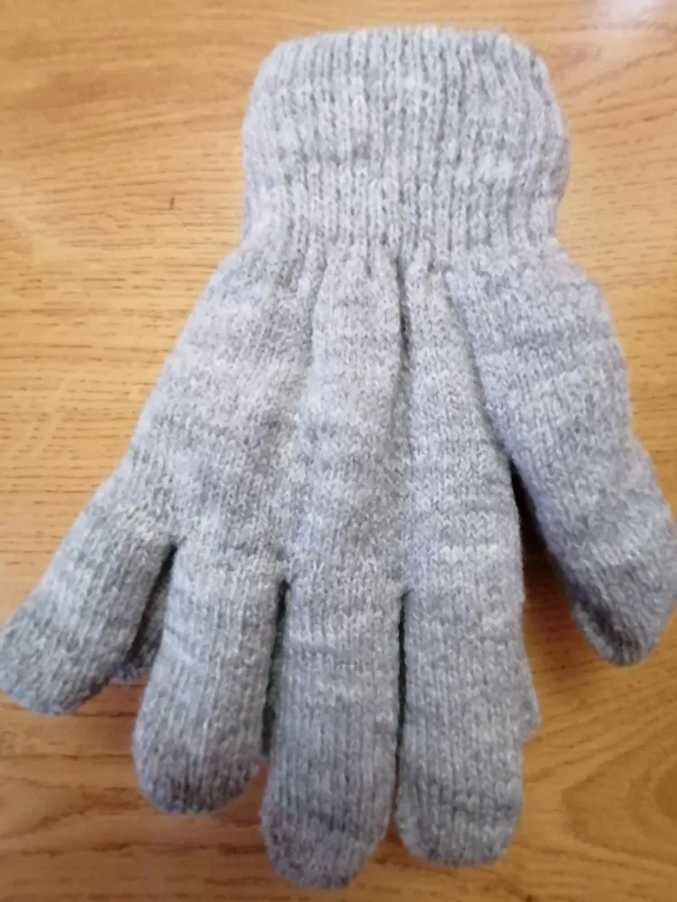 Rukavice pletené chlapčenské PRSTOVÉ 8 až 15 rokov POĽSKÉ hrubé