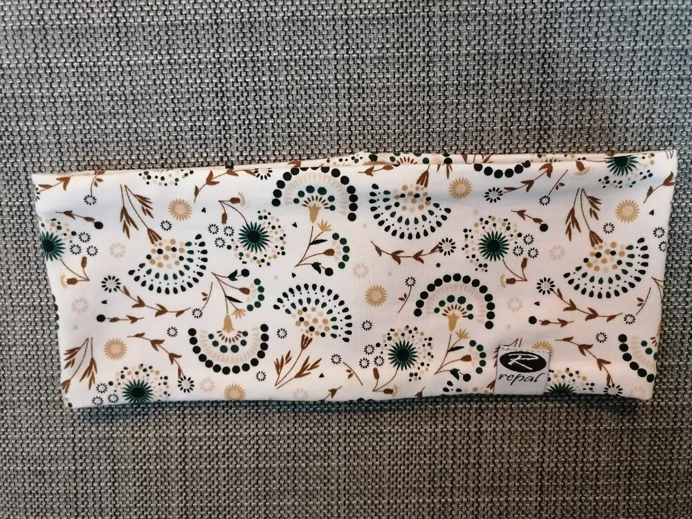 Čelenka FOLKLÓR , ORNAMENT KVET detská, olivová, REPAL 1-3 roky