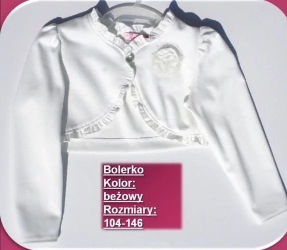 Biele bolerko  KOLOR ku šatám