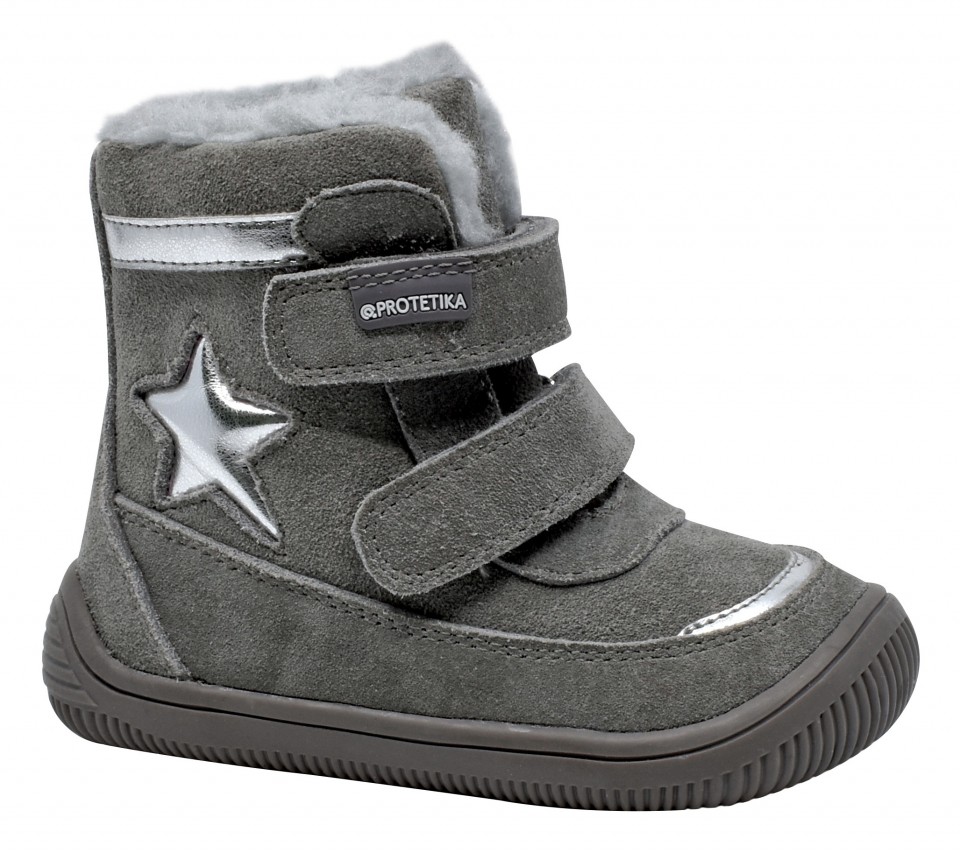 PROTETIKA LINET GREY zimné dievčenské BAREFOOT čižmy č. 29,30,31