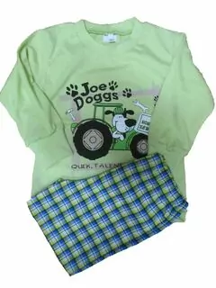 Pyžamo Joe doggs -zelený traktor č.98,104,110,116,122,128 LTA