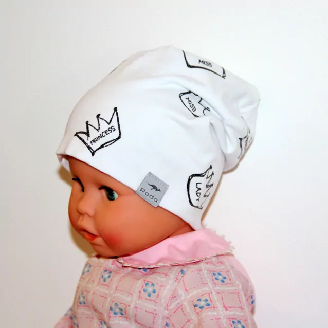 čiapka RADA, dvojvrstvová, KORUNKA mini LADY, predĺžená, mini LEO č.2,3