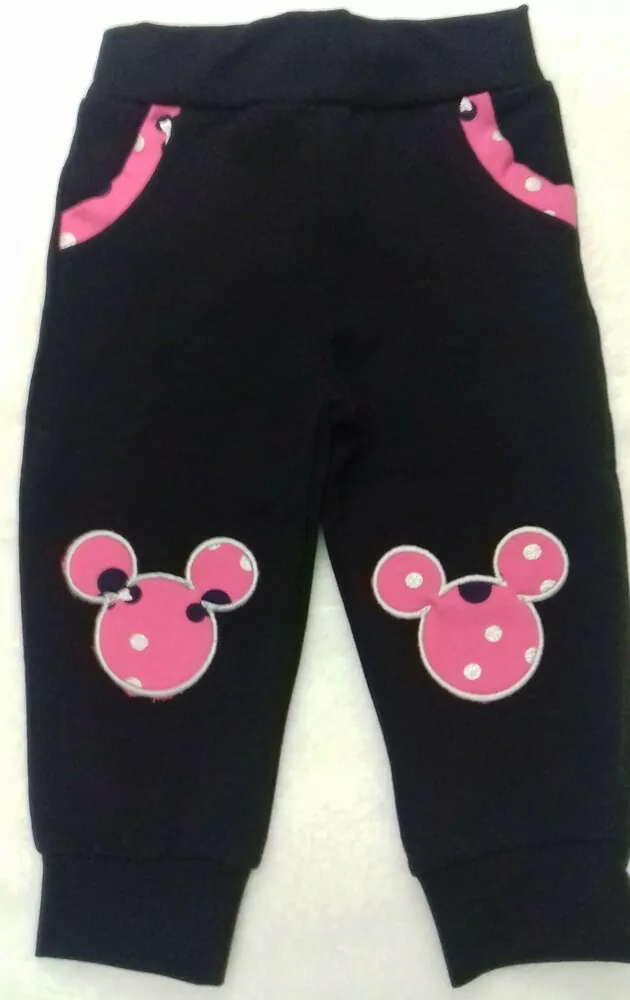 Tepláky slovenské,  MINNIE s nášivka, ružové alebo žlté