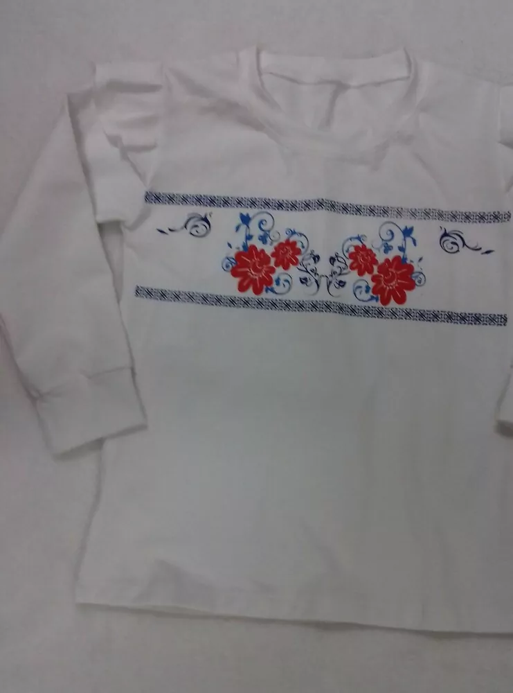 Tričko folklórny vzor dievčenské, slovenská výroba