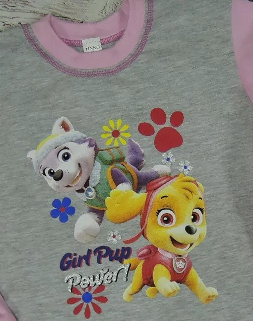 Letné pyžamo PAW PATROL, ružové alebo šedé,č.86-128