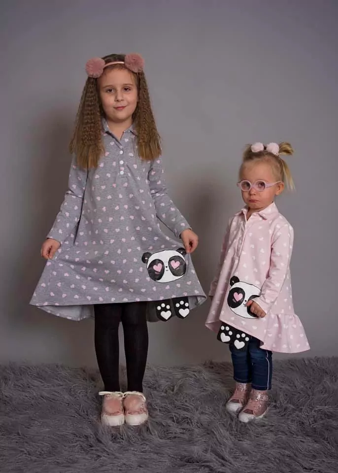 Košeľa/ bunda bavlnená, mikina- predĺžená PANDA č.92,98,-,128,134