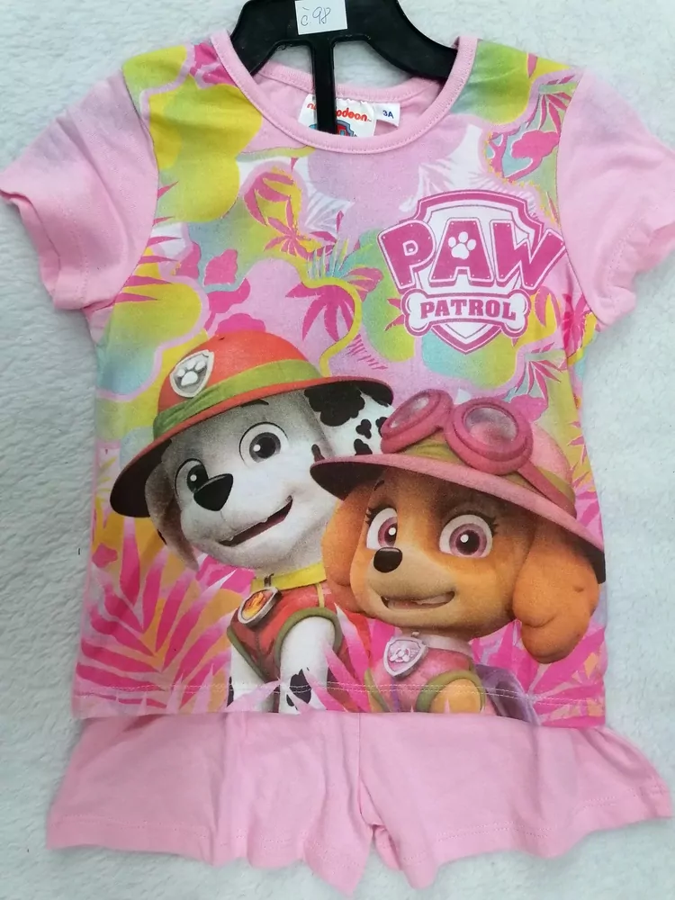 Letné pyžamo PAW PATROL, ružové č.98,104,110,-,-,-