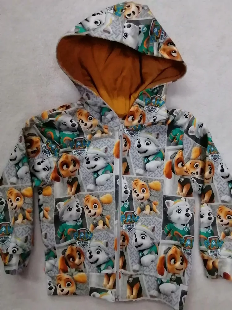 ORIEŠKOVÁ MIKINA NA ZIPS, PAW PATROL, bavlnená ,poľská -O