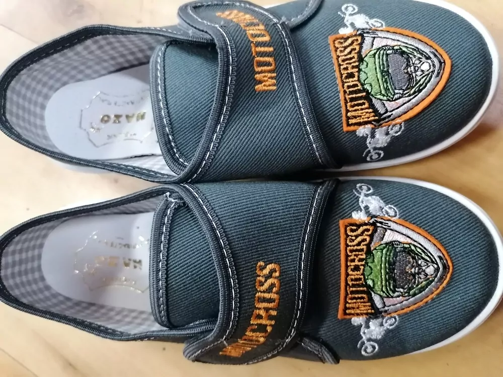 NAZO plátenky HARLEY, suchý zips šedé č.31,32,33,34,35,36