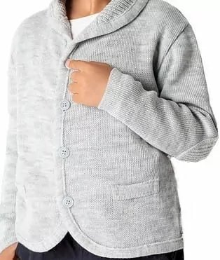 SVETER- ELEGANT BIELY na krst- oslavy, pletený, šedý chlapčenský č.80,86,92,98,104,110,116 JOMAR- PRESS