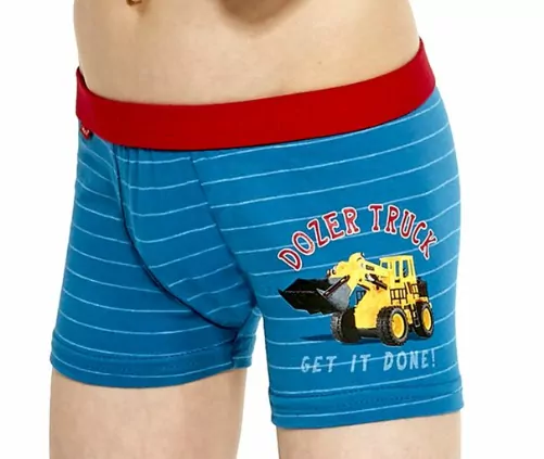 TRENKY BOXERKY CORNETTE, spodné prádlo chlapčenské DOZER TRUCK č.86/92,98/104,110/116,122/128 BULDOZÉR