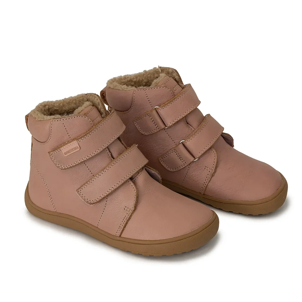PROTETIKA BEKA OLD PINK BAREFOOT zimné dievčenské čižmy č.21, 24, 26