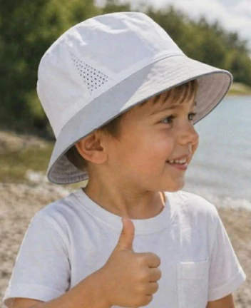 Chlapčenský Klobúk biely alebo šedý René BOAT/ letná čiapka, veľ. 48,50,52