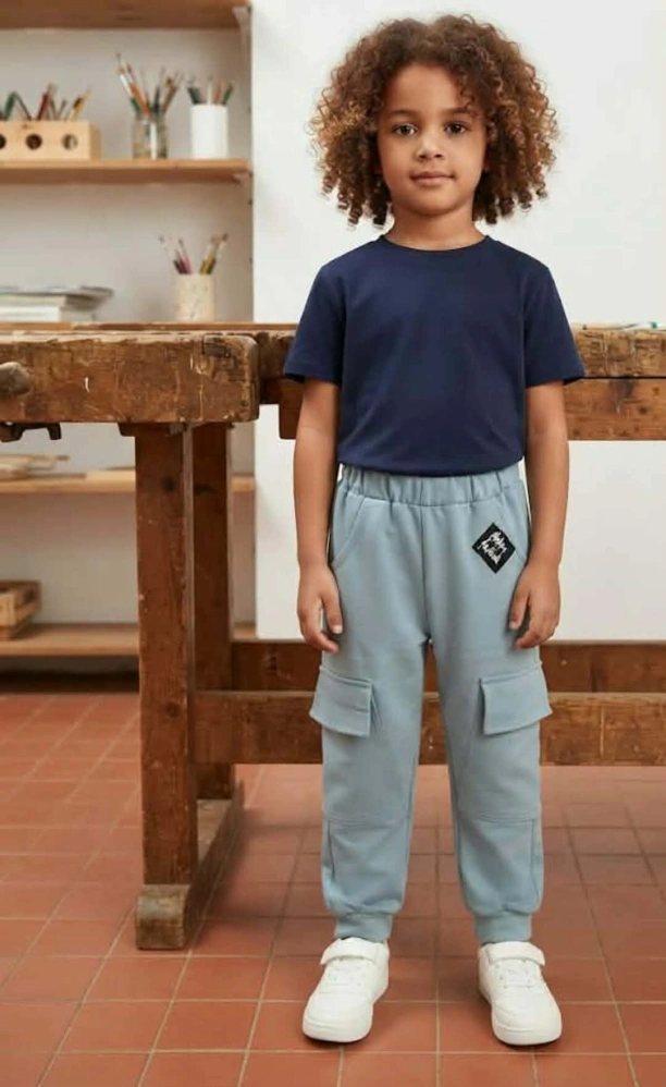 Nohavice do školy z teplákoviny, mentolové, HF - kapsáky, slovenské, č. 98,104,110,116,122,128,134,140 HAPPY FASHION