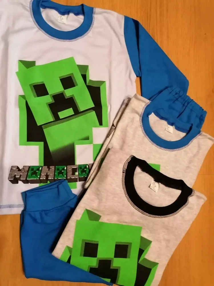 Pyžamo minecraft, slovenské č,116,122,128,134,140,146,152