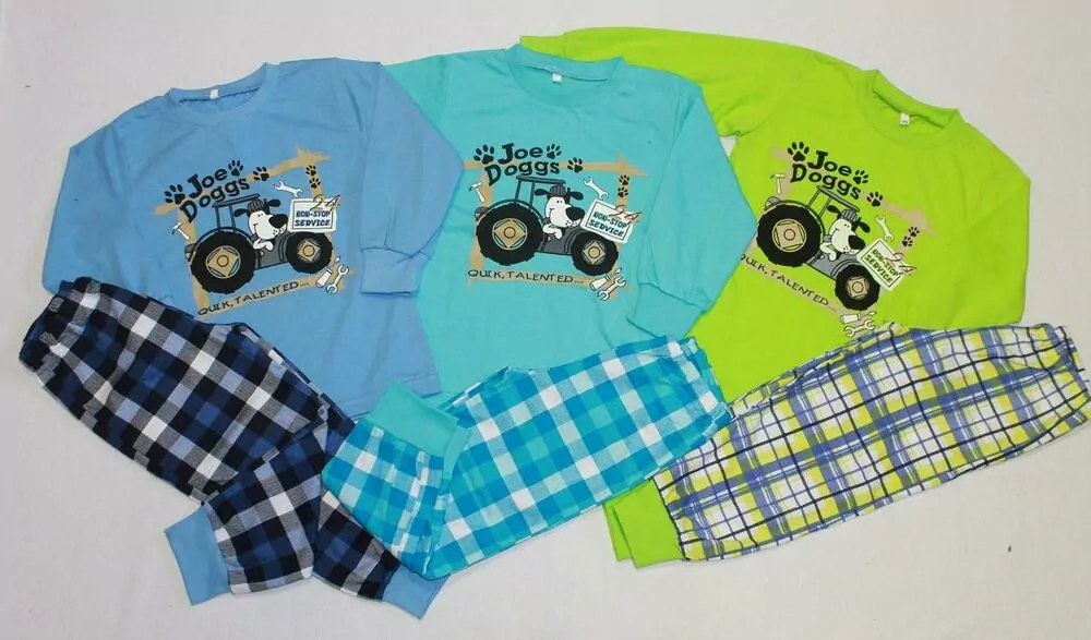 Pyžamo slovenské Joe doggs -modrý traktor č.92,98,104,110,116,122,128 LTA