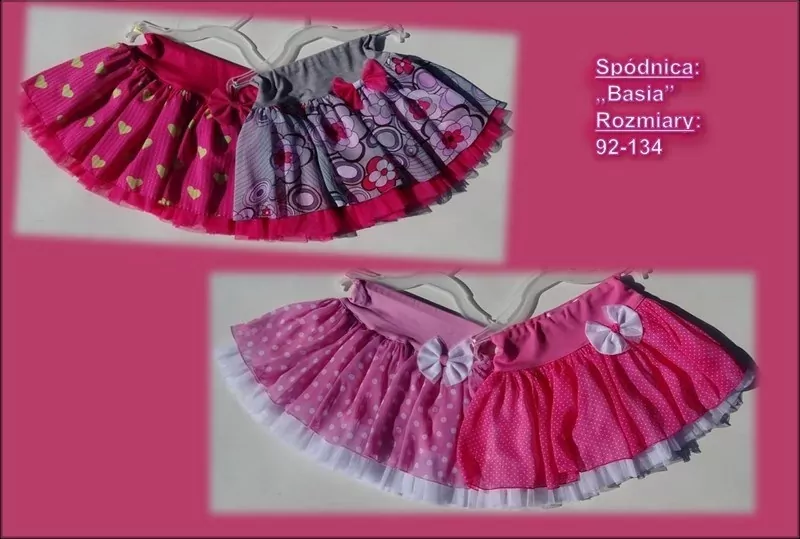 Sukňa ružová s bielymi bodkami BASIA BODKY