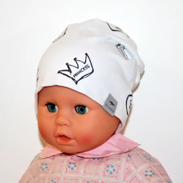 čiapka RADA, dvojvrstvová, KORUNKA mini LADY, predĺžená, mini LEO č.2,3