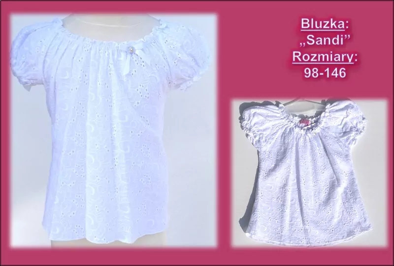 Madeirová blúzka SANDI, biela, tričko s krátkym rukávom