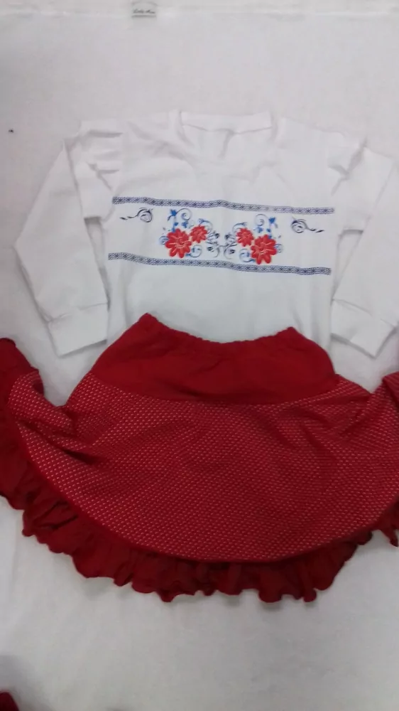 Tričko folklórny vzor dievčenské, slovenská výroba