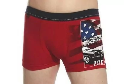 TRENKY BOXERKY CORNETTE, spodné prádlo chlapčenské AMERIKA červené č.146/152,158/164