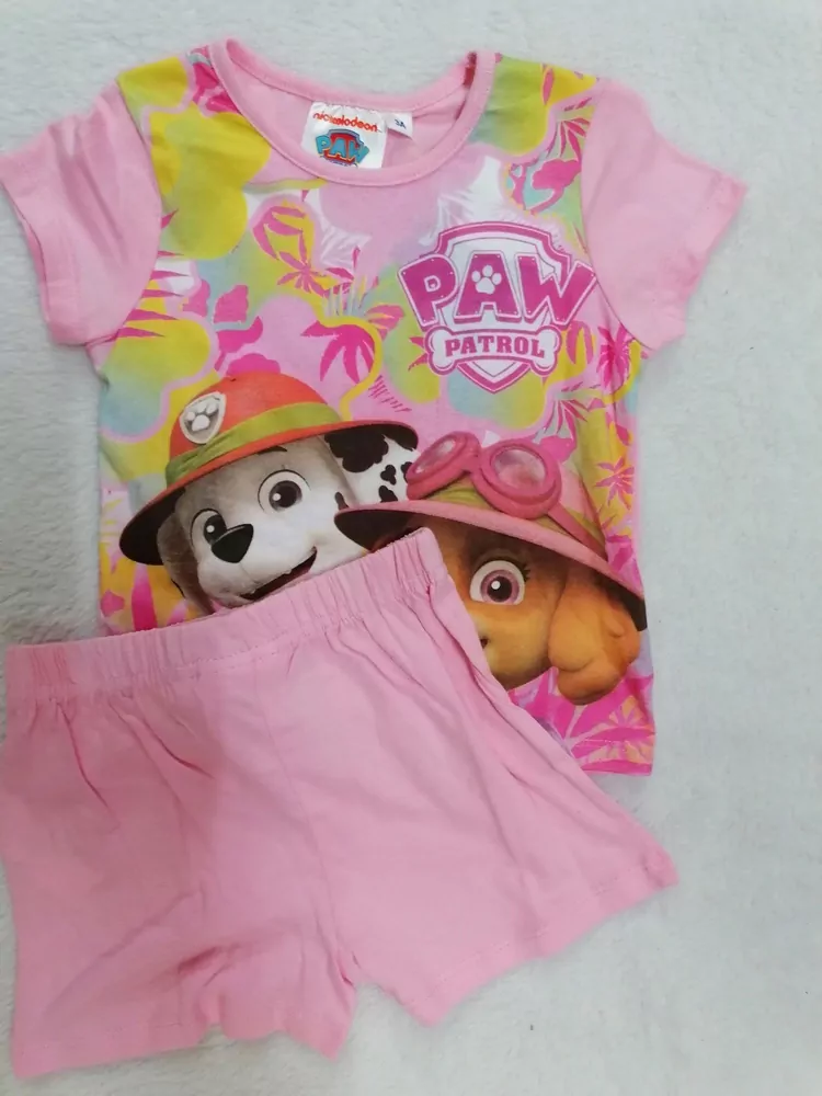 Letné pyžamo PAW PATROL, ružové č.98,104,110,-,-,-