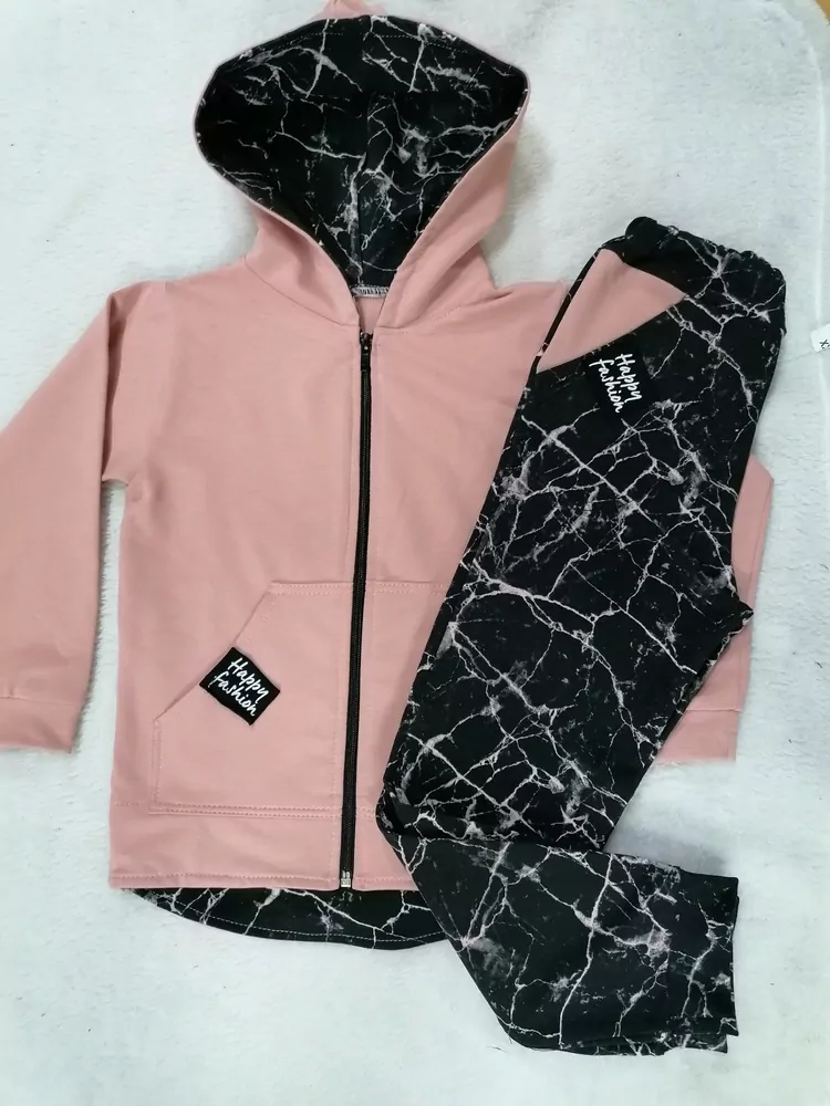 Mikina dievčenská ružová, SLOVENSKÁ č.80,86,92,98,104,110,116,122,128,134,140 HAPPY FASHION