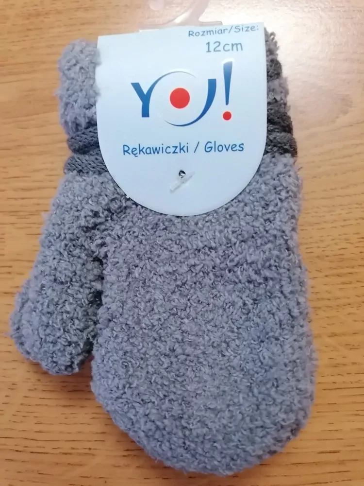 Rukavice pletené chlapčenské PALCOVÉ 1 až 3 roky POĽSKÉ jednofarebné