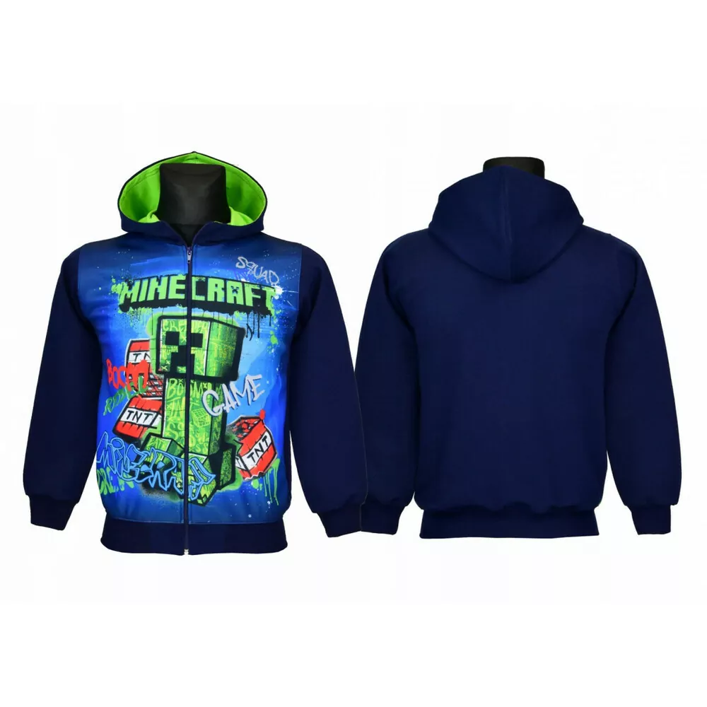 MIKINA na zips MINECRAFT, č.128,134,140,146,152,158
