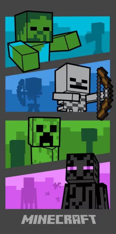 Osuška kvalitná MINECRAFT 2 bavlna