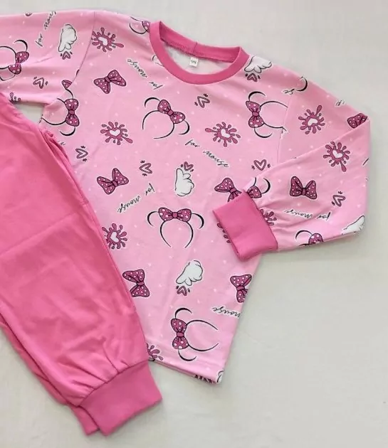 Pyžamo slovenské MYŠKA MINNIE UŠKÁ č.98,104,110,116 RUŽOVÉ