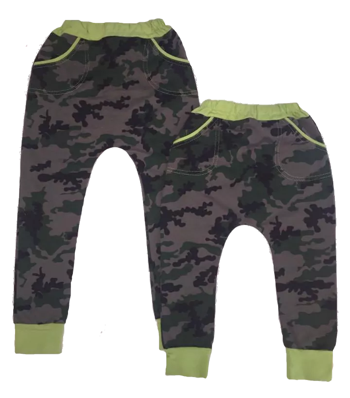 Detské pudlové tepláčky - maskáčové, slovenské