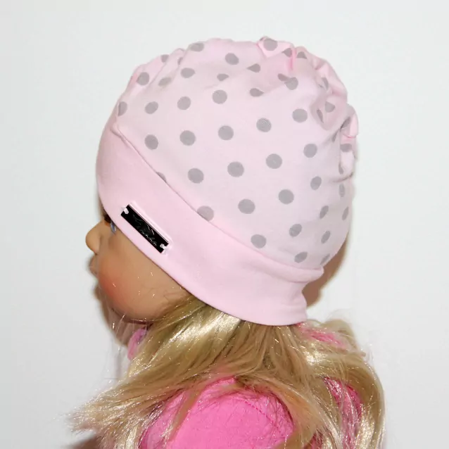 Tenká čiapka RADA, Turban - Aiša BIELA+ RUŽOVÁ