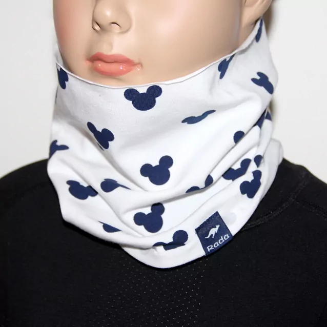 Čiapka  RADA DVOJVRSTVOVÁ MICKEY , mierne predľžená č.2 /38-40cm, modrá, šedá, tm.modrá