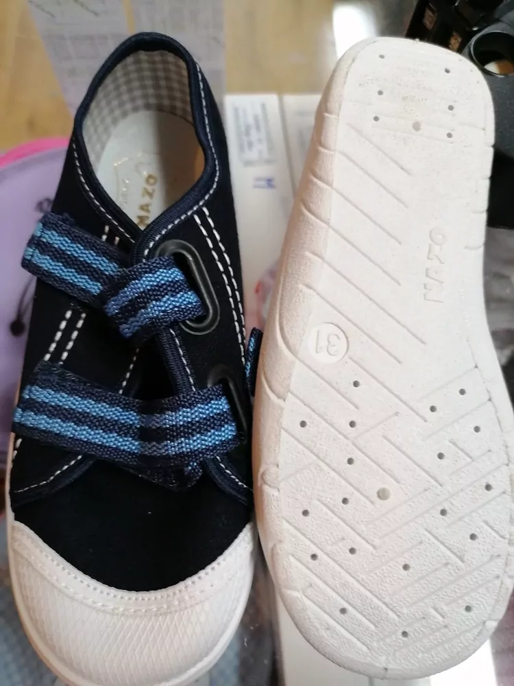 TENISKY NA LETO/ Tenisky PLÁTENKY na suchý zips NAZO modré č.30,31,32,33,34,