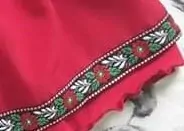 Sukňa červená -Tanečná + Folklórny vzor č.152,158,164