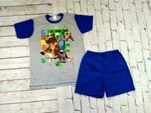 Pyžamo letné, krátky rukáv, Minecraft, slovenské,č.116,122,128,134,140,146
