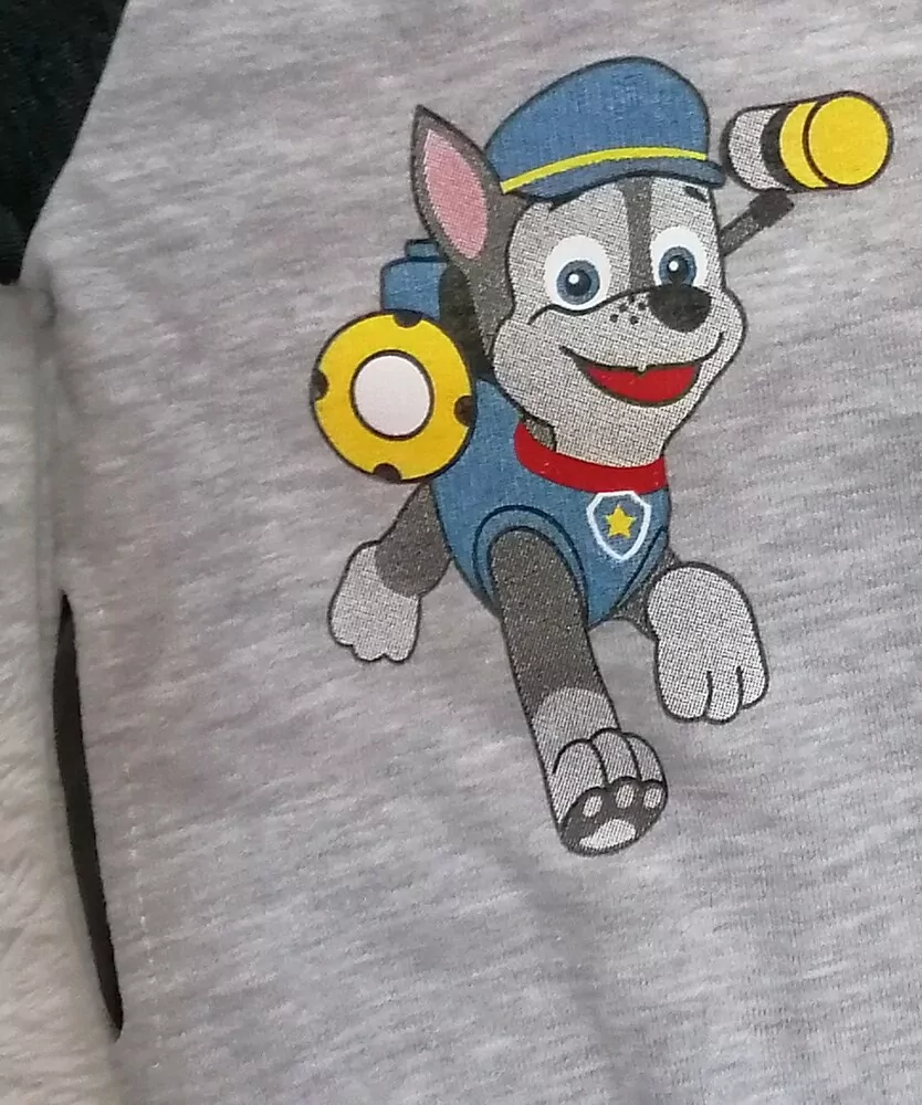 MIKINA NA ZIPS TINKO, PAW PATROL, bavlnená ,slovenská, ŠEDÁ