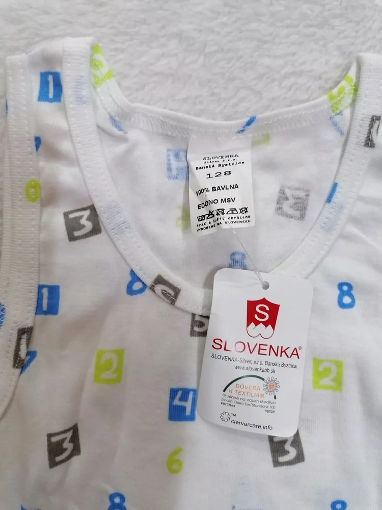 Tielko potlač ČÍSLICE chlapčenské -SLOVENKA č.128,134