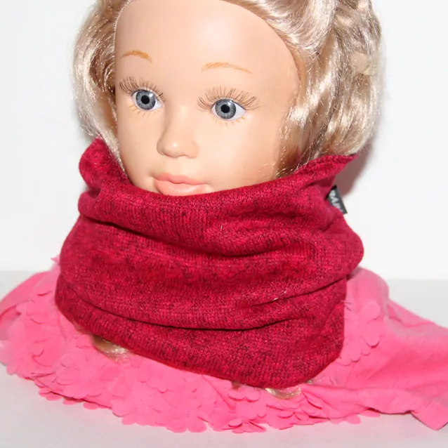   Jednovrstvová dievčenská termočiapka RADA, predlžená s gumičkou -červená BAMBINO