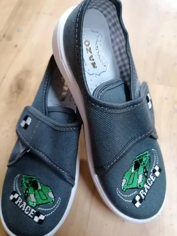 NAZO plátenky POSRCHE, suchý zips šedé č.28,29