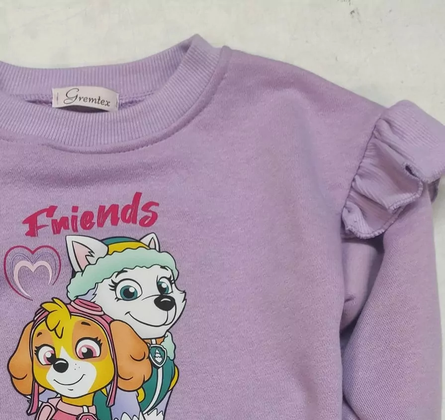 Tričko  PAW PATROL, SKY bavlnené RUŽOVE ALEBO FIALOVÉ