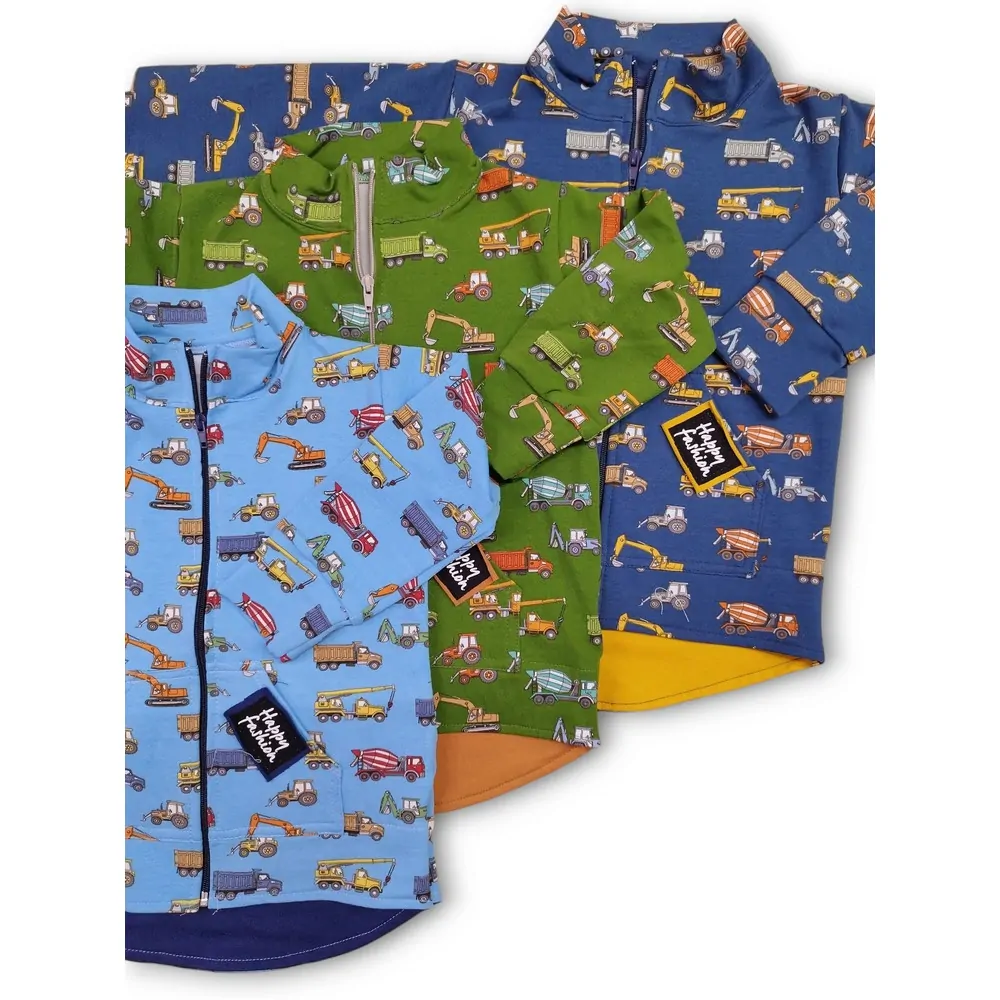  Bunda bavlnená HF PREDĹŽENÁ BÁGER č.98 až 128 bez kapucne modrá